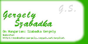 gergely szabadka business card